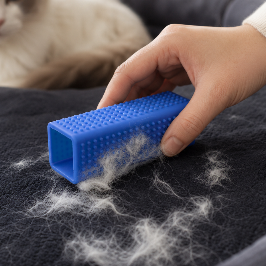 Rubber Pet Hair Removal Brush