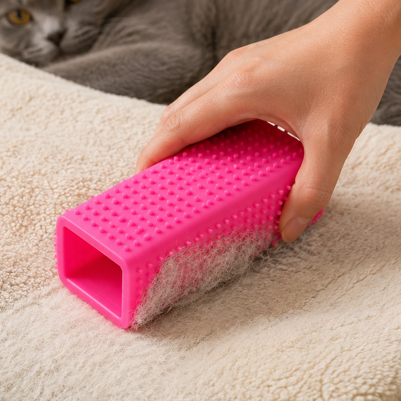 Rubber Pet Hair Removal Brush